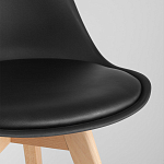 Стул с основой из пластика и мягким сиденьем Arvika Black варинант исполнения - 7 | Loft Concept в Санкт-петербурге