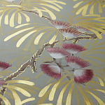 Обои ручная роспись Silk Tree Colourway SC-80 on Pale Grey dyed silk варинант исполнения - 2 | Loft Concept в Санкт-петербурге