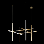 Люстра с 6-ю цилиндрическими плафонами на тонких тросах Trumpet tube варинант исполнения - 3 | Loft Concept в Санкт-петербурге