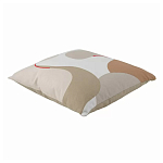 Подушка декоративная хлопковая бежевого цвета с абстрактным принтом Elysian Flow Sand варинант исполнения - 1 | Loft Concept в Санкт-петербурге