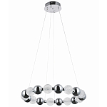 Светодиодная кольцевая люстра Crystal Globule Chrome Chandelier варинант исполнения - 2 | Loft Concept в Санкт-петербурге