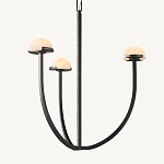 Люстрас 3-мя мраморными плафонами в форме купола Light Warm Light варинант исполнения - 2 | Loft Concept в Санкт-петербурге