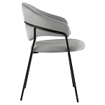 Серый стул с обивкой из искусственной замши Alexis варинант исполнения - 3 | Loft Concept в Санкт-петербурге