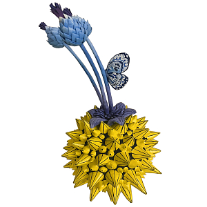 Статуэтка желтый фрукт с бабочкой Pandora Tropical Fruit 36