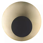 Бра круглое в сочетании золотистого и чёрного цвета Round Sconce Gold and Black варинант исполнения - 1 | Loft Concept в Санкт-петербурге