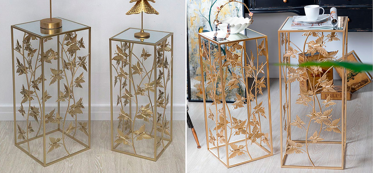 Столик высокий на металлическом основании Golden Butterflies Столик высокий на металлическом основании Golden Butterflies - Loft-Concept в Санкт-петербурге