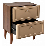 Тумба прикроватная бежевая из массива бука с 2-мя ящиками Wenge Light варинант исполнения - 4 | Loft Concept в Санкт-петербурге