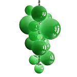 Люстра Grape Balls Зеленое стекло  варинант исполнения - 3 | Loft Concept в Санкт-петербурге