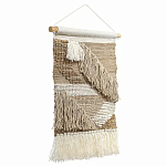 Панно из шерсти и хлопка с узором Beige Calista Cascade варинант исполнения - 1 | Loft Concept в Санкт-петербурге