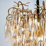 Люстра со стеклянными подвесками янтарного цвета Ambre Glass Chandelier 80 варинант исполнения - 2 | Loft Concept в Санкт-петербурге