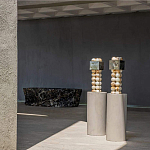 Настольная лампа с основанием из 24 выточенных сферических камней Through Stone варинант исполнения - 4 | Loft Concept в Санкт-петербурге