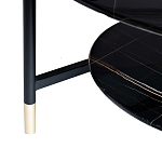 Стол журнальный круглый черный с полкой Inherence варинант исполнения - 5 | Loft Concept в Санкт-петербурге