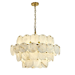 Люстра четырехъярусная с подвесками в форме дисков Cryptocrystalline Stone варинант исполнения - 3 | Loft Concept в Санкт-петербурге