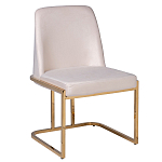 Стул обеденный велюровый кремовый с золотым каркасом Nobility варинант исполнения - 3 | Loft Concept в Санкт-петербурге