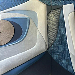 Арт-объект ручной работы Blue Abstraction из 4-х панелей варинант исполнения - 2 | Loft Concept в Санкт-петербурге