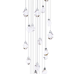 Большая каскадная люстра с хрустальными плафонами хром Esme Crystal Chrome Cascade Chandelier 25 варинант исполнения - 2 | Loft Concept в Санкт-петербурге