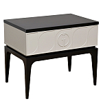 Тумбочка прикроватная с ящиком черно-серого цвета Noble Nightstand варинант исполнения - 1 | Loft Concept в Санкт-петербурге