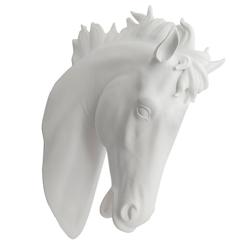 Аксессуар на стену Horse Head Hanging Bisc. Белый Черный в Санкт-петербурге | Loft Concept 