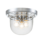 Потолочный светильник для ванных комнат с круглым стеклянным плафоном и тремя лампами Quoizel варинант исполнения - 6 | Loft Concept в Санкт-петербурге