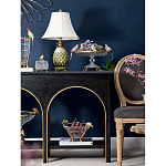 Чаша из прозрачного стекла на бронзовых ножках с фигурками попугаев Eden Garden варинант исполнения - 4 | Loft Concept в Санкт-петербурге