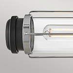 Бра для ванных комнат горизонтальное с 2-мя прозрачным цилиндрическим плафонами на круглом основании Hinkley варинант исполнения - 6 | Loft Concept в Санкт-петербурге