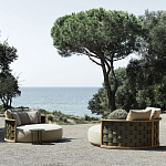 Дизайнерский уличный диван из массива дерева с плетеной спинкой PALINFRASCA Sofa варинант исполнения - 15 | Loft Concept в Санкт-петербурге