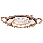 Поднос декоративный с фигурками птиц Mirror Surface Bronze варинант исполнения - 1 | Loft Concept в Санкт-петербурге