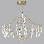 Люстра подвесная из металла с прозрачными подвесками из хрусталя Quasar 93 варинант исполнения - 6 | Loft Concept в Санкт-петербурге