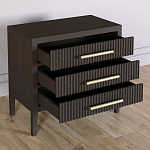 Тумба Primo  с тремя ящиками шпон темный орех варинант исполнения - 3 | Loft Concept в Санкт-петербурге