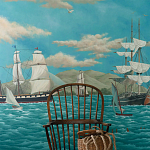 Обои ручная роспись Nantucket Crossing Brandt colourway on scenic paper варинант исполнения - 3 | Loft Concept в Санкт-петербурге