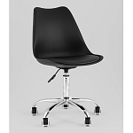 Офисный стул на металлическом основании EGGERY Black пластик варинант исполнения - 1 | Loft Concept в Санкт-петербурге