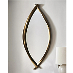 Зеркало овальное в деревянной золотистой раме Oval Gold Lines варинант исполнения - 4 | Loft Concept в Санкт-петербурге