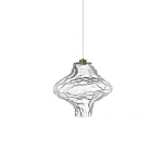 Подвесной светильник с плафоном из фактурного прозрачного стекла Light Ensemble варинант исполнения - 7 | Loft Concept в Санкт-петербурге