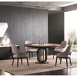 Обеденный стол круглый на чёрном фигурном основании Bosnia dinning table  варинант исполнения - 2 | Loft Concept в Санкт-петербурге