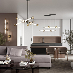 Светодиодное бра Rovelly Black 95 см варинант исполнения - 4 | Loft Concept в Санкт-петербурге