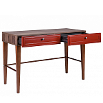 Стол письменный из массива бука с 2-мя ящиками красный Wenge Light варинант исполнения - 3 | Loft Concept в Санкт-петербурге