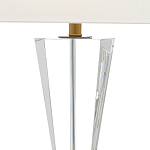 Настольная лампа с прозрачным корпусом и прямоугольным тканевым абажуром Charm and Luxury варинант исполнения - 1 | Loft Concept в Санкт-петербурге