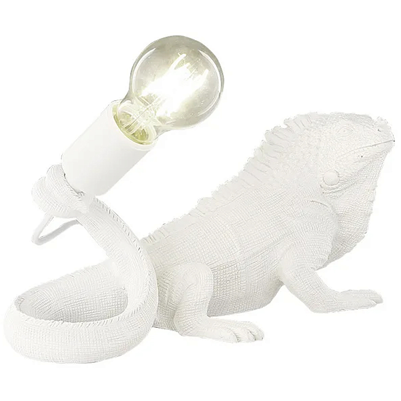 Настольная лампа в виде ящерицы Игуана Iguana Table Lamp Белый в Санкт-петербурге | Loft Concept 