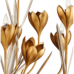 Люстра золотого цвета в виде цветков крокуса Hanging Flowers варинант исполнения - 1 | Loft Concept в Санкт-петербурге