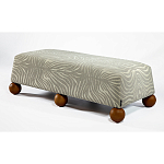 Банкетка Wakonda Gray Zebra с деревянными шариками  варинант исполнения - 1 | Loft Concept в Санкт-петербурге