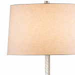 Торшер с тканевым абажуром на серебряном фактурном каркасе Thin Fakutra варинант исполнения - 1 | Loft Concept в Санкт-петербурге