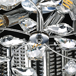 Люстра круглая на цепи цвета хром с прозрачными рельефными хрустальными пластинами Textured Glass Chandelier варинант исполнения - 9 | Loft Concept в Санкт-петербурге