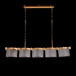 Люстра линейная с текстурными овальными абажурами Splendor Palace Style варинант исполнения - 2 | Loft Concept в Санкт-петербурге