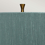 Настольная лампа с коническим дымчато-зелёным абажуром из искусственного шёлка Quintiesse варинант исполнения - 4 | Loft Concept в Санкт-петербурге