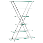 Стеллаж со стеклянными полками на стальном каркасе X-ray варинант исполнения - 1 | Loft Concept в Санкт-петербурге