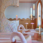 Торшер с разноцветными стеклянными цилиндрами и шарами Eclecticism  варинант исполнения - 4 | Loft Concept в Санкт-петербурге