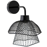 Бра с сетчатым металлическим абажуром Black Mesh Lampshade варинант исполнения - 1 | Loft Concept в Санкт-петербурге