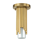 Потолочный светильник латунного цвета с цилиндрическим белым матовым плафоном Elstead Lighting варинант исполнения - 8 | Loft Concept в Санкт-петербурге