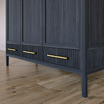 Большой Шкаф Primo Черный дуб с 3 дверьми и 3 выдвижными ящиками варинант исполнения - 6 | Loft Concept в Санкт-петербурге