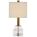 Настольная лампа прямоугольная на прозрачном основании Charm and Luxury варинант исполнения - 3 | Loft Concept в Санкт-петербурге